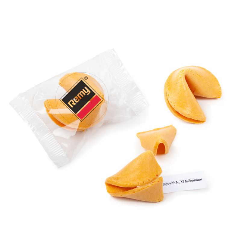 NC Custom Fortune Cookies with Custom Label. Supplied By Chocolate Inn