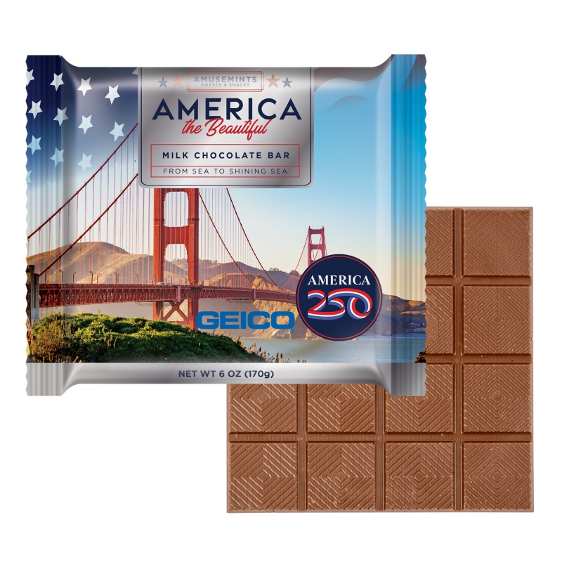 America 250 Flow Wrapped 6 oz Chocolate Bar