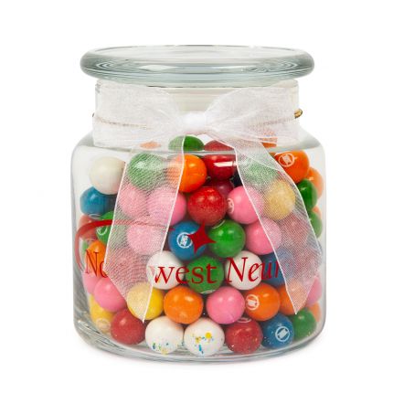22oz. Glass Jar - Rainbow Bubble Gum