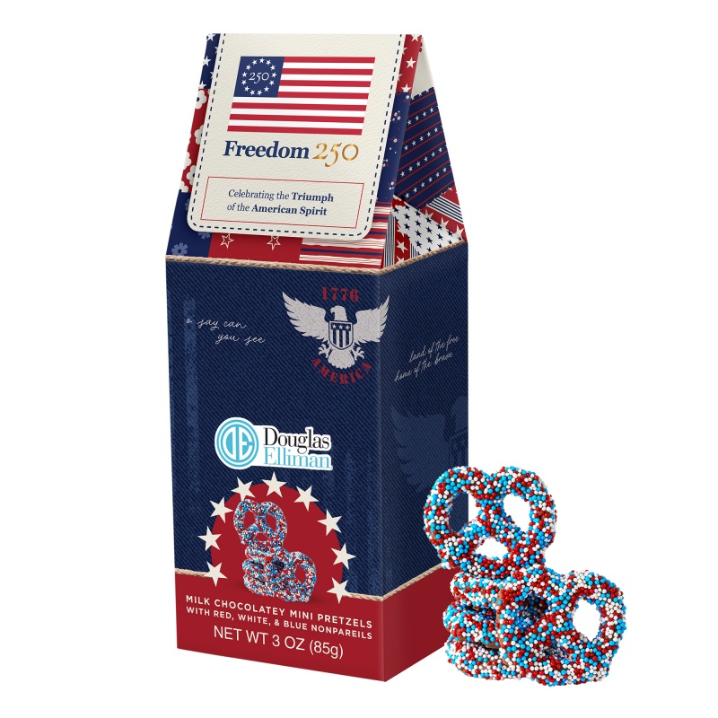 Freedom250- Gable Box- Nonpareil Mini Pretzels