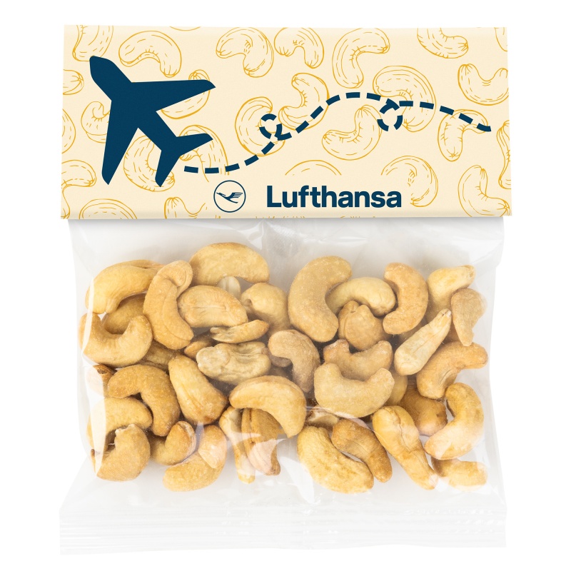Large Header Bags - Jumbo Salted Cashews
