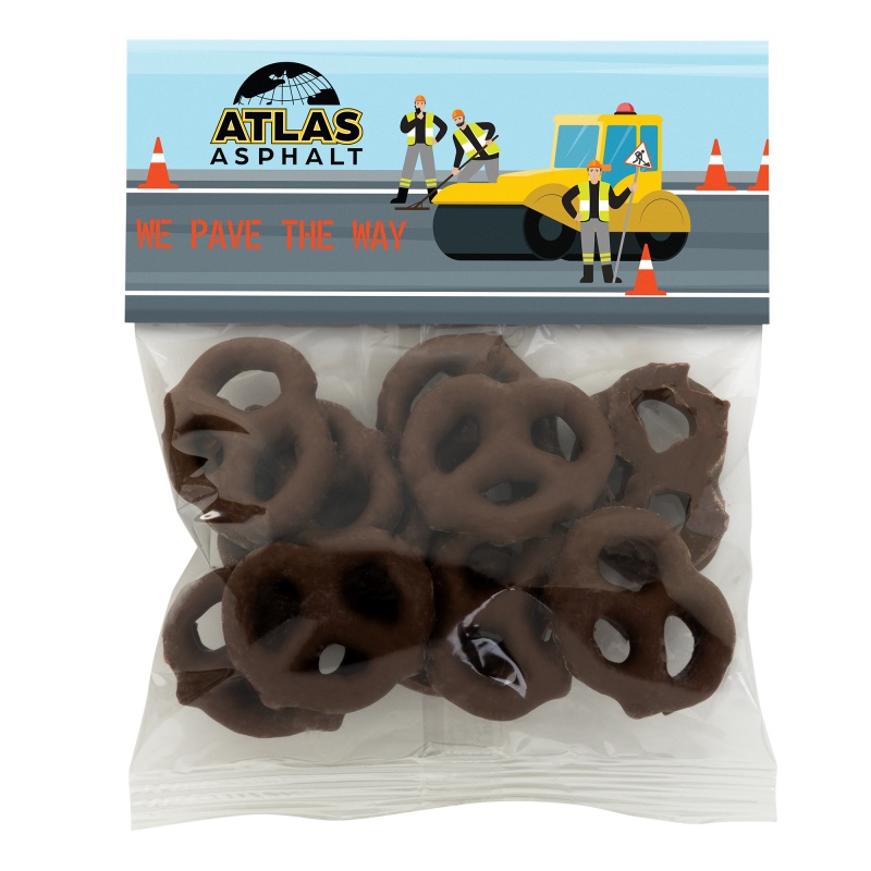 Large Header Bags - Milk Chocolate Mini Pretzels