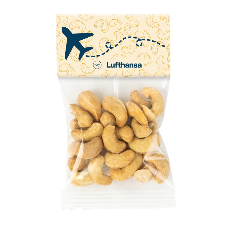 Small Header Bags - Jumbo Salted Cashews