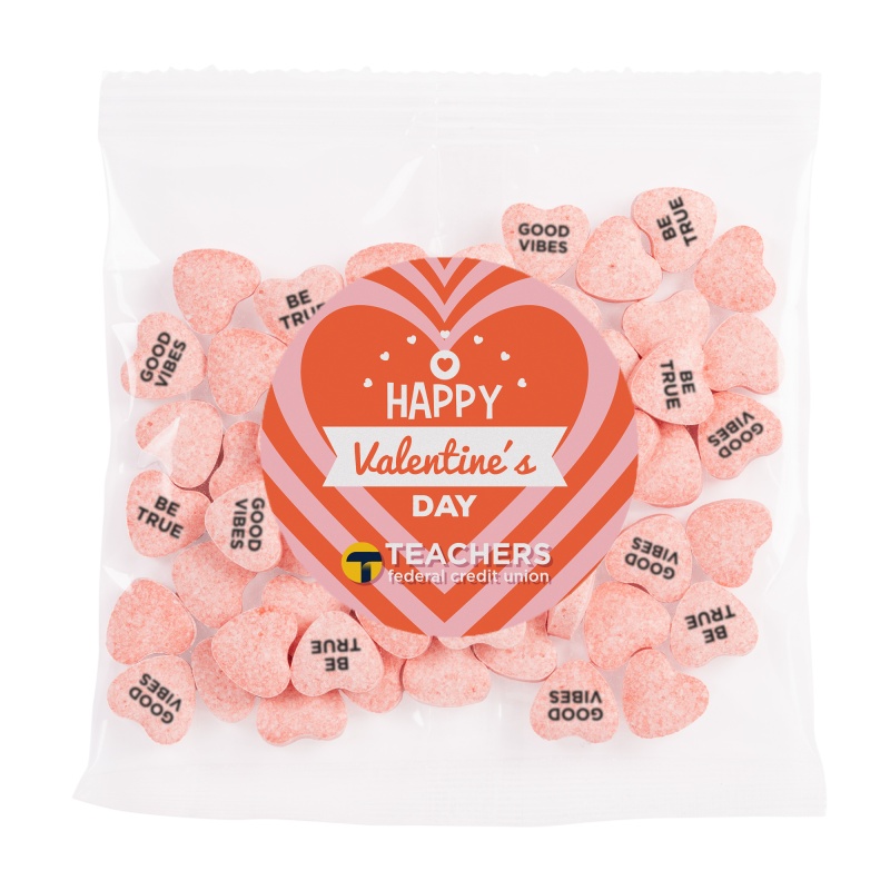 2 oz Handfuls - Imprinted Conversation Hearts