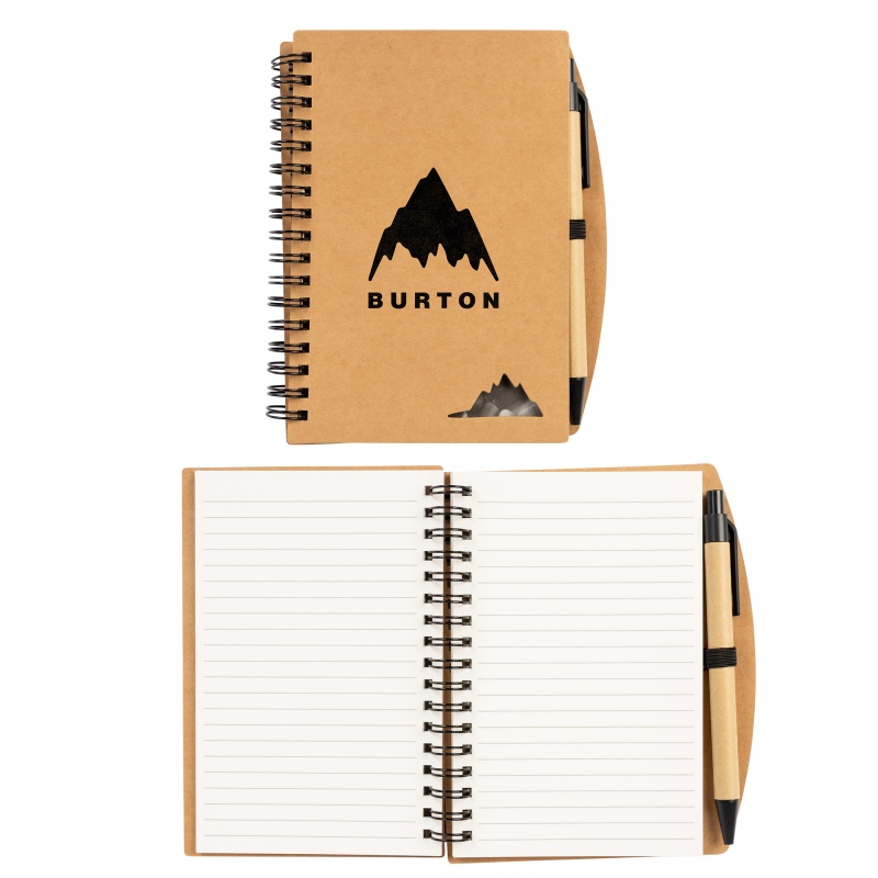 Spiral Bound Stone Paper Notebook with Pen