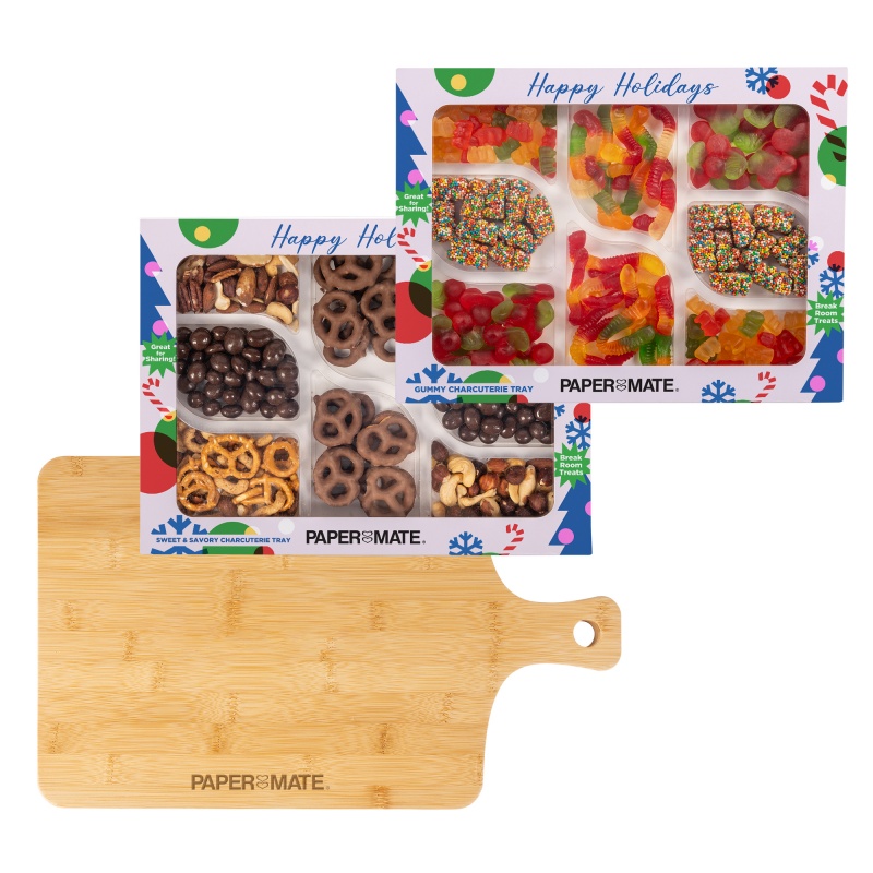 Gummy & Sweet and Savory Charcuterie Trays with Wood Board