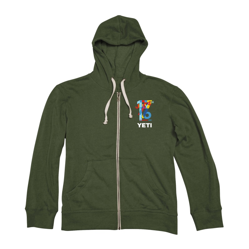 America250 ACE Men's Super Soft Whisper Fleece Full Zip Hoodie