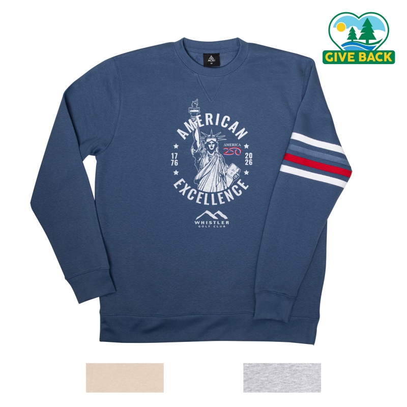 America 250 - ACE Striped Ringer Crew Fleece
