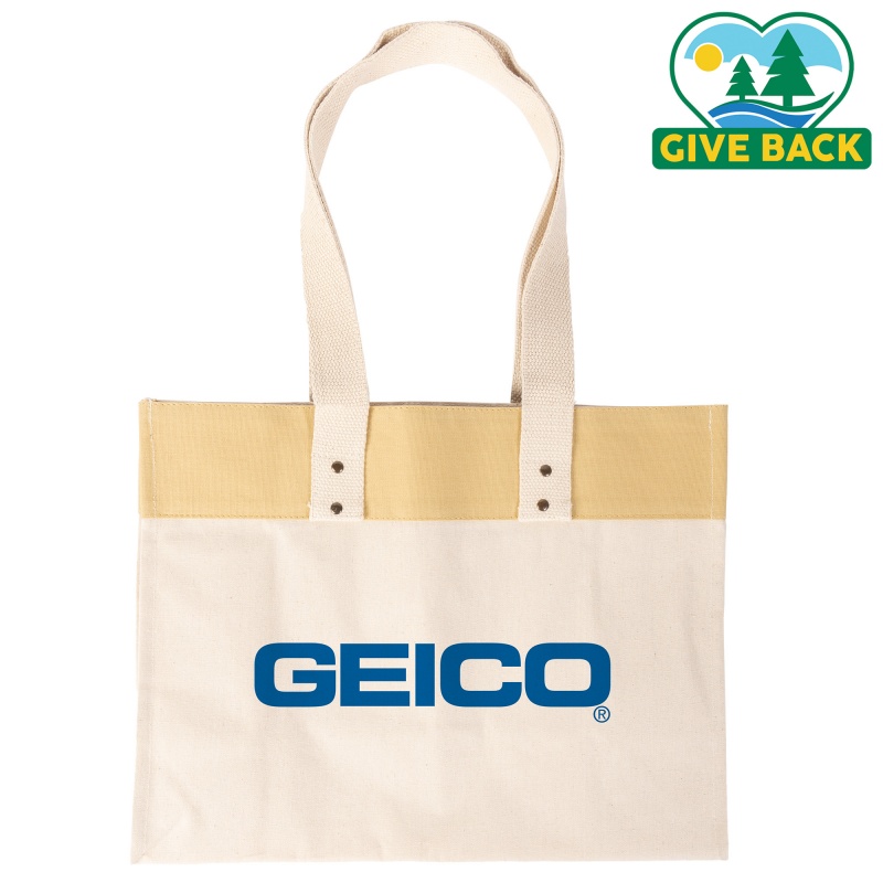 ACE USA Color Block Laminated Tote