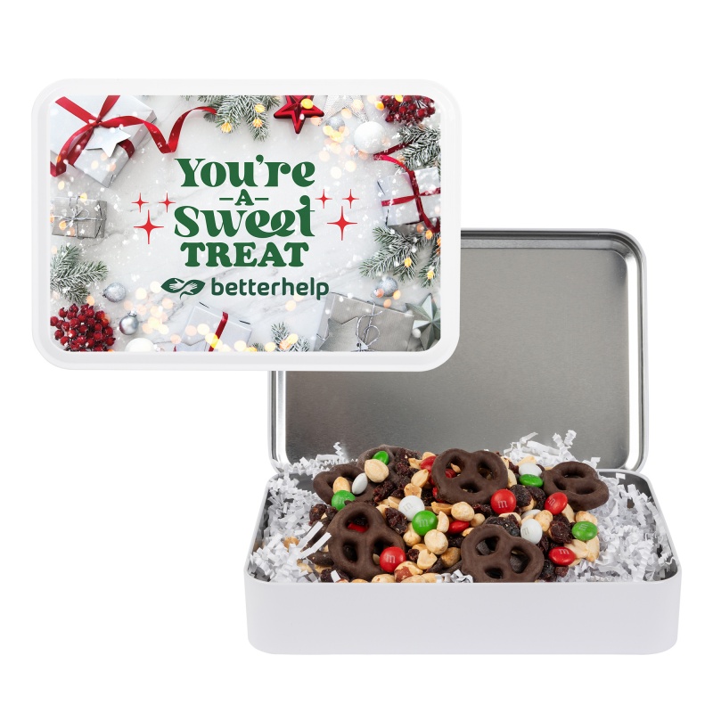 Holiday M&M Snack Mix Gift Tin