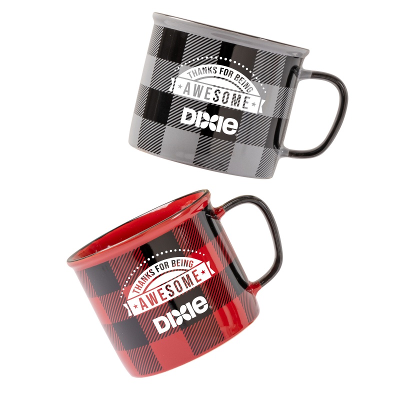 16oz Buffalo Check Mug