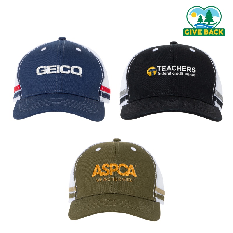 ACE Striped Trucker Hat