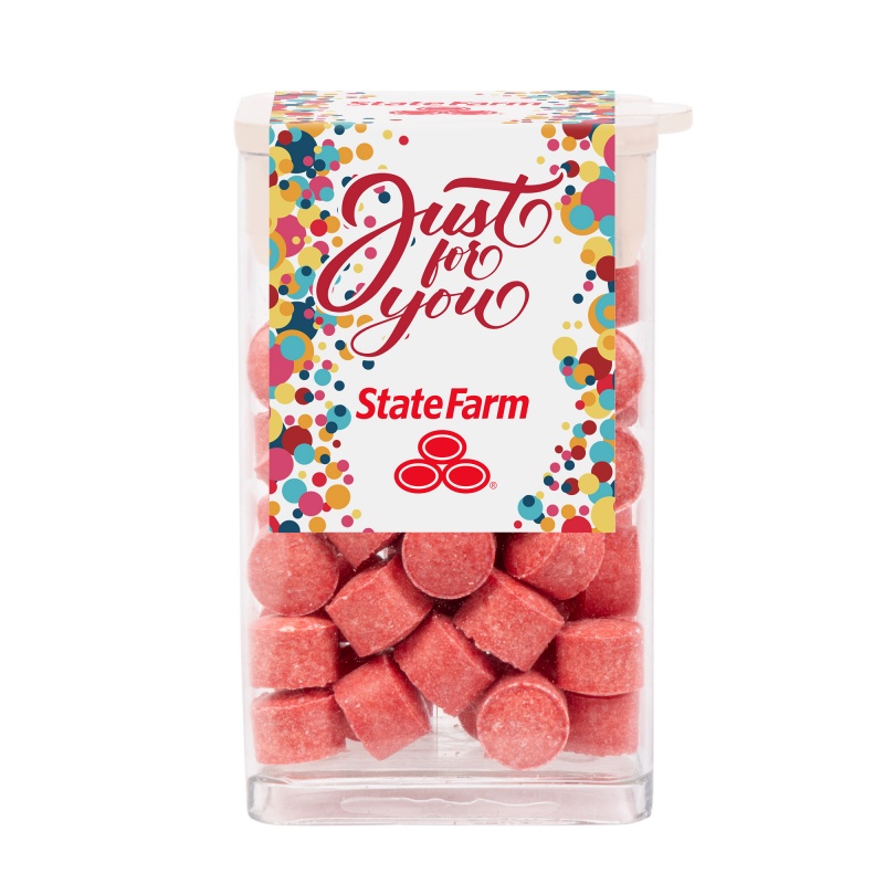 Mini Flip-Top Tube with Cinnamon Candies