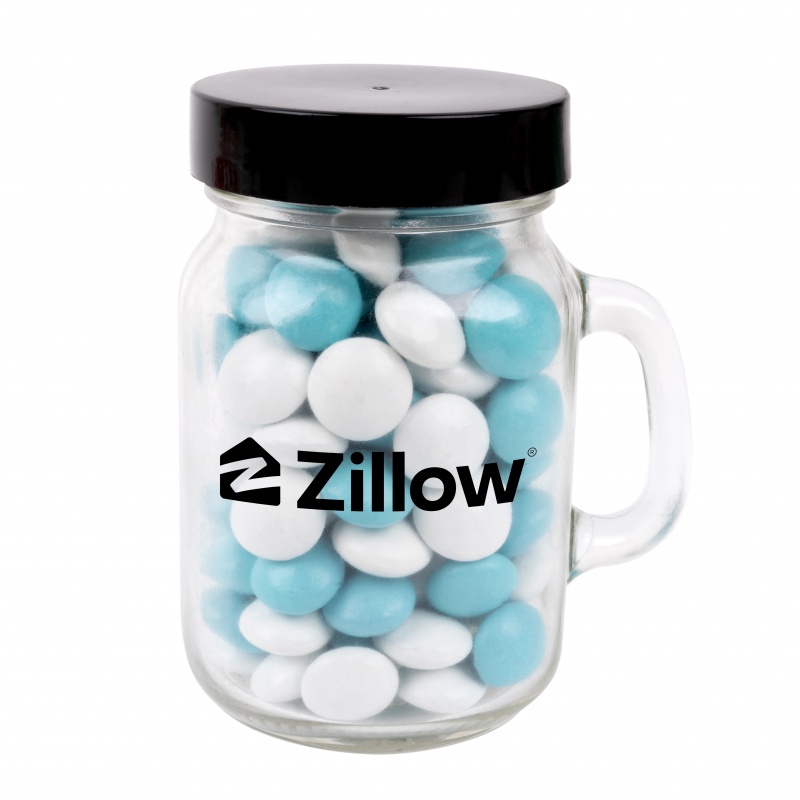 Glass Mini Mason Jars - Chocolate Buttons