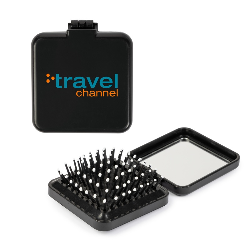 Square Folding Brush with Mirror