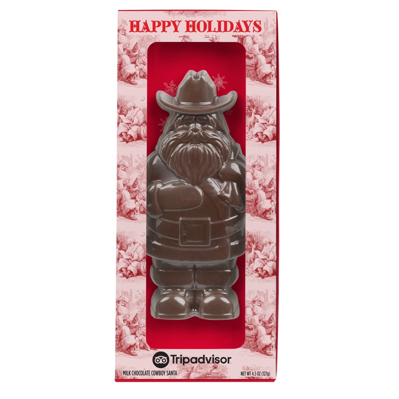 4.5oz Milk Chocolate Cowboy Santa