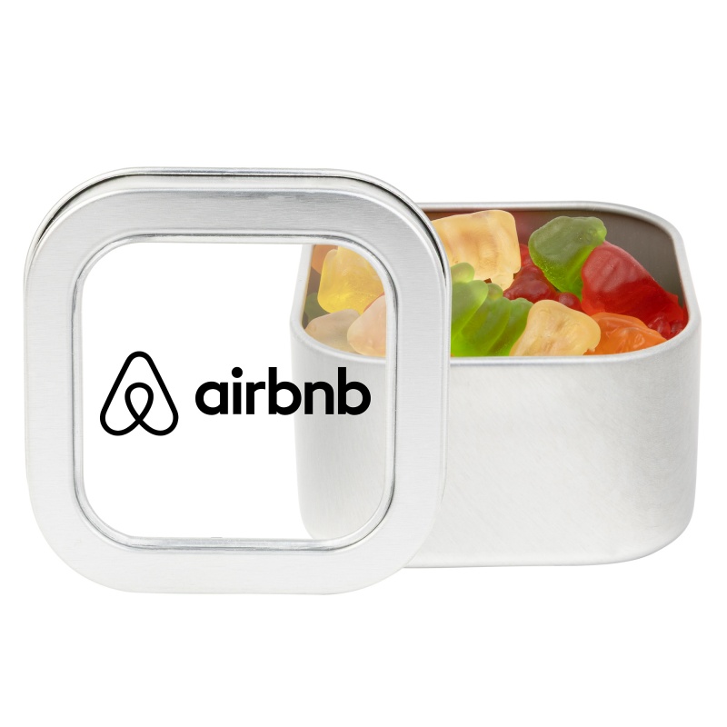 Clever Candy Window Tin with Gummy Bears