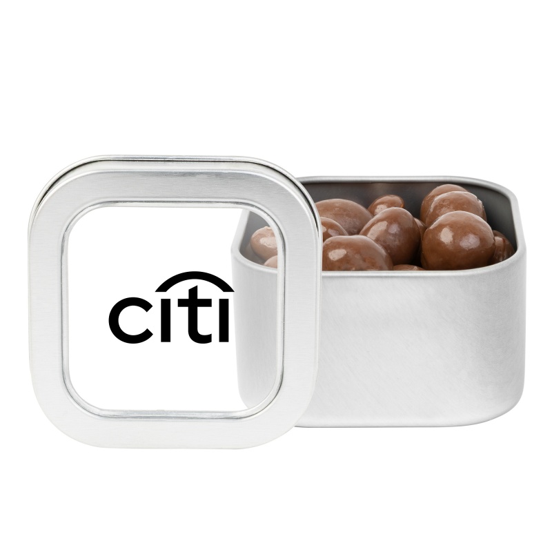 Window Tin with Choc Peanuts