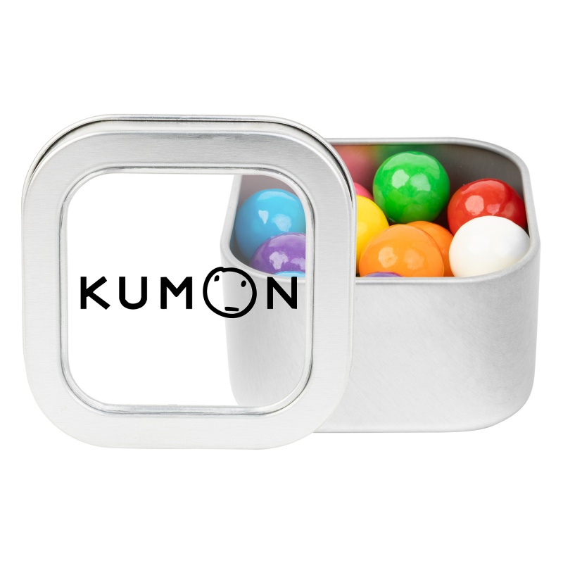 Window Tin with Gumballs
