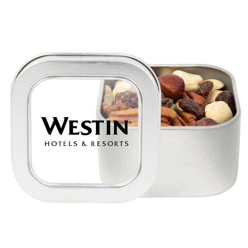 Window Tin with Trail Mix