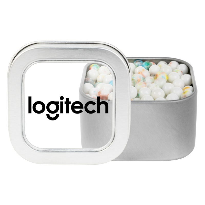 Window Tin with Mini Jawbreakers