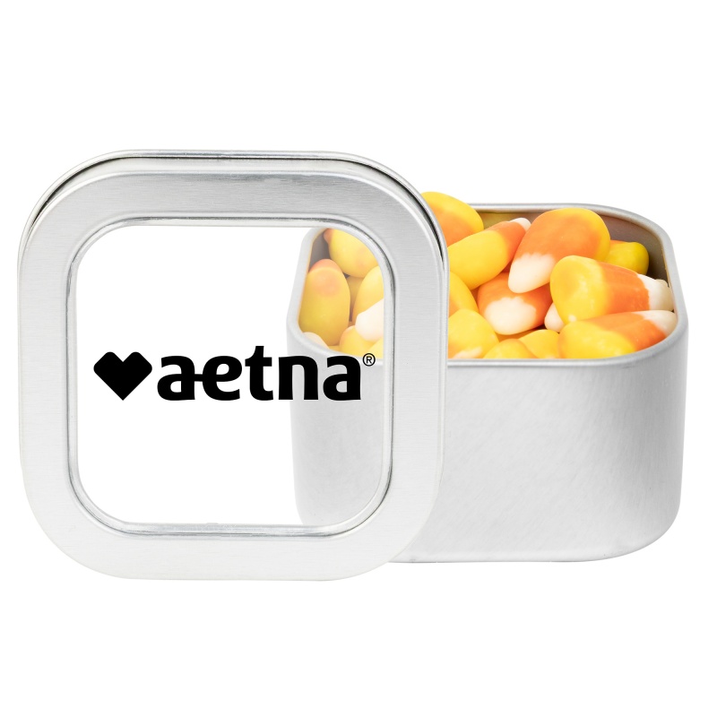 Window Tin with Candy Corn