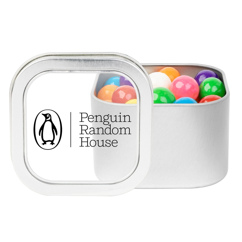 Window Tin with Gumballs