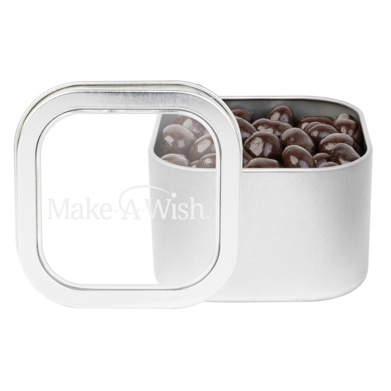 Window Tin with Choc Espresso Beans