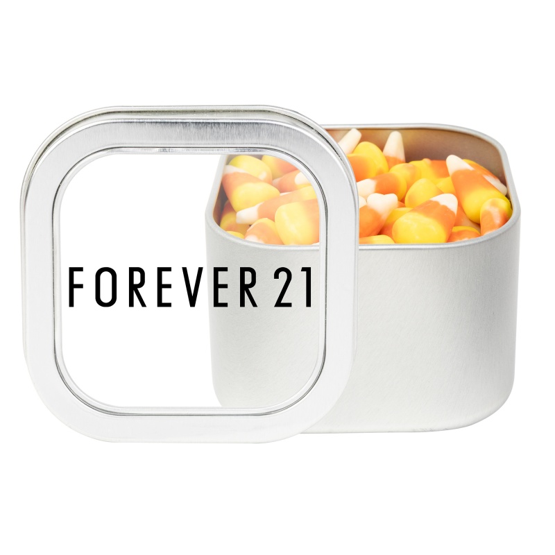 Window Tin with Candy Corn