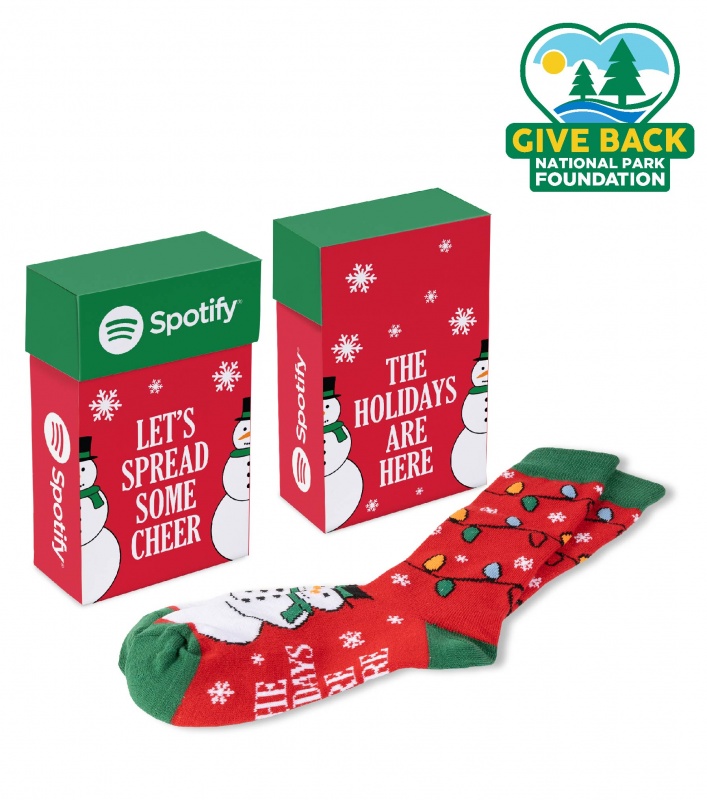 ACE Holiday Themed Socks in Flip Top Box