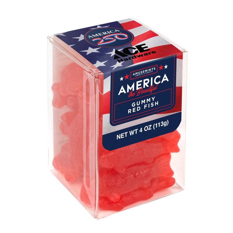 America 250- Short Acetate-Gummy Red Fish