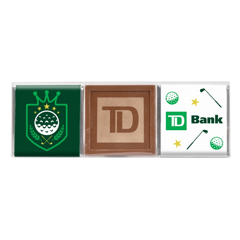 Golf - Square Bar- 3 Pack with Etched Bar in Acetate Box