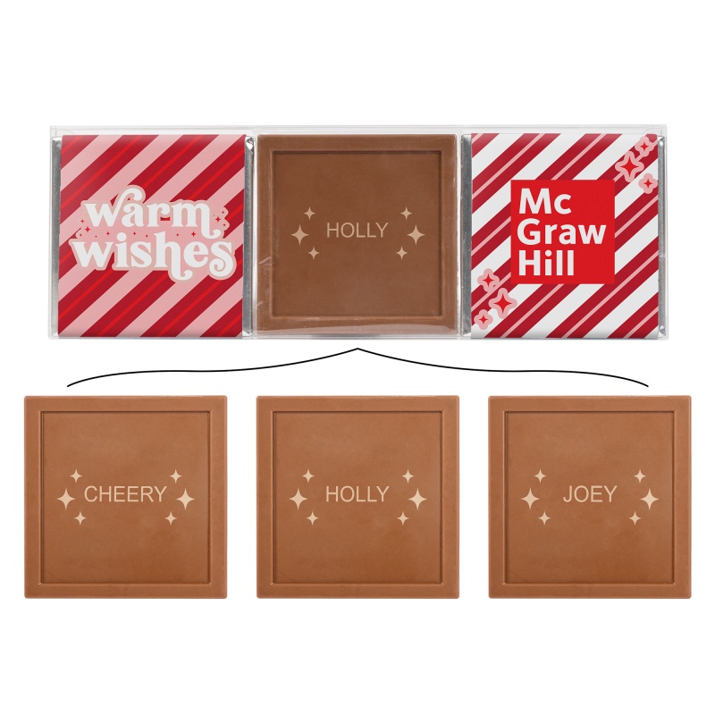 Square Bar- 3 Pack with Personalized Etched Bar in Acetate Box