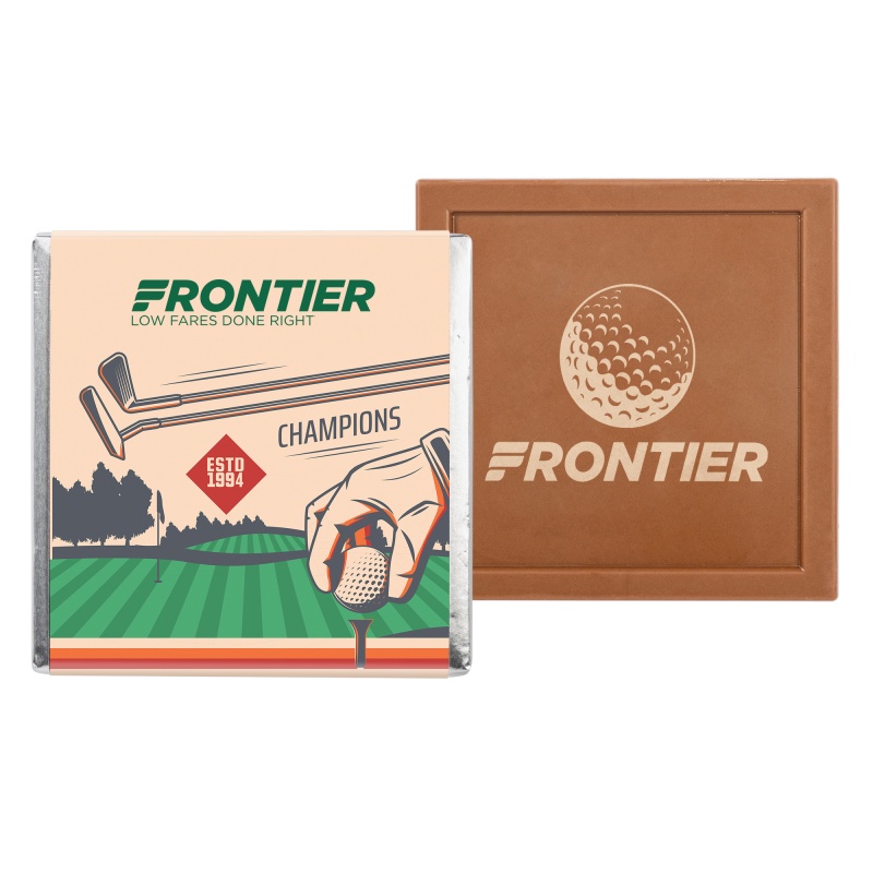 Golf - Etched Milk Chocolate Bar with Full color Band