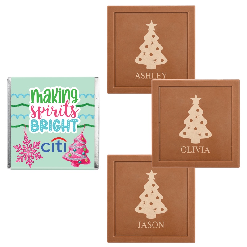 Personalized Etched Milk Chocolate Bar with Full color Band
