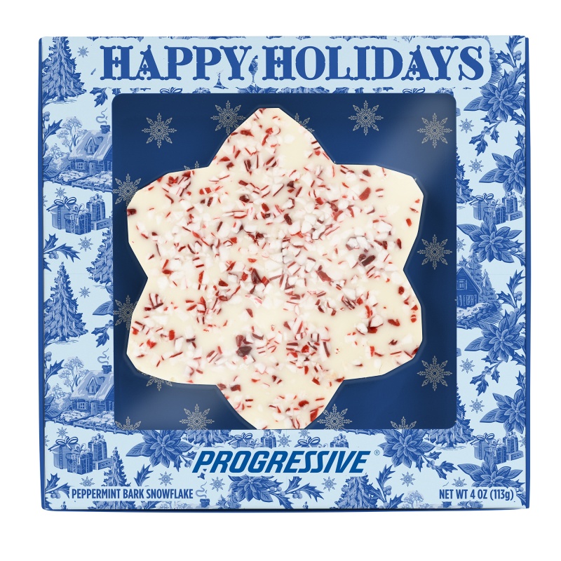 4oz Peppermint Bark Snowflake