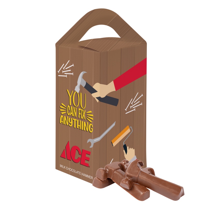 Tote Box with 1 oz Milk Chocolate Hammers