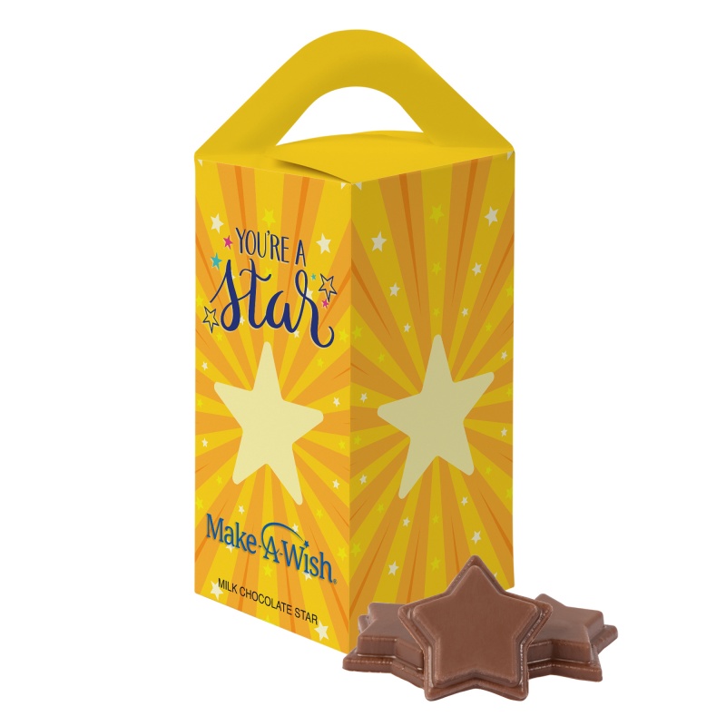 Tote Box with 1 oz Milk Chocolate Stars