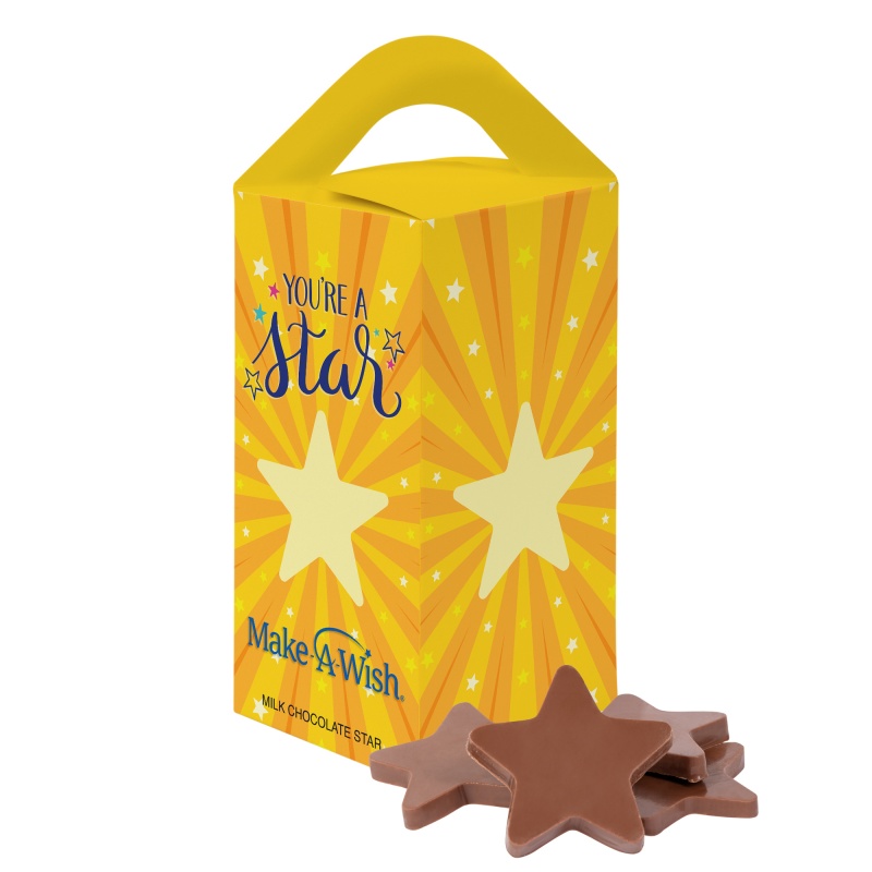 Tote Box with 1 oz Milk Chocolate Stars