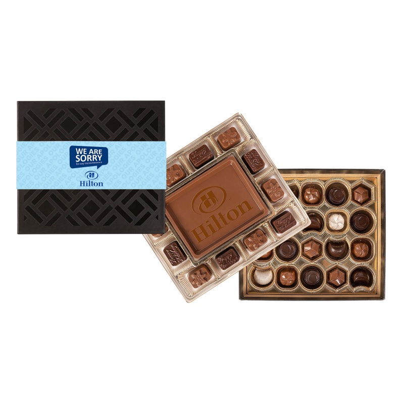 Custom Chocolate Gift Box with Gourmet Truffles & Belly Band