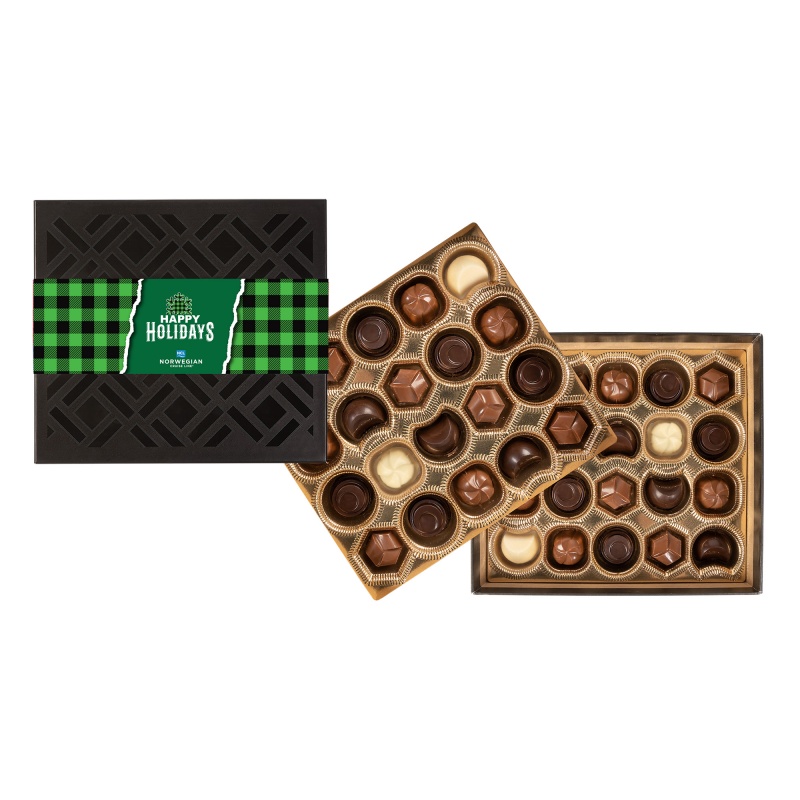 Gourmet Truffles Gift Box w/ Full Color Band - 40 pc