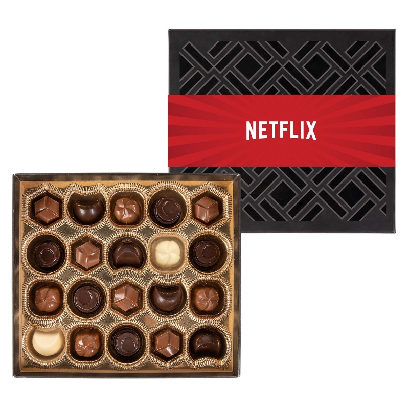 Gourmet Chocolate Truffles Gift Box w/ Full Color Band - 20 pc