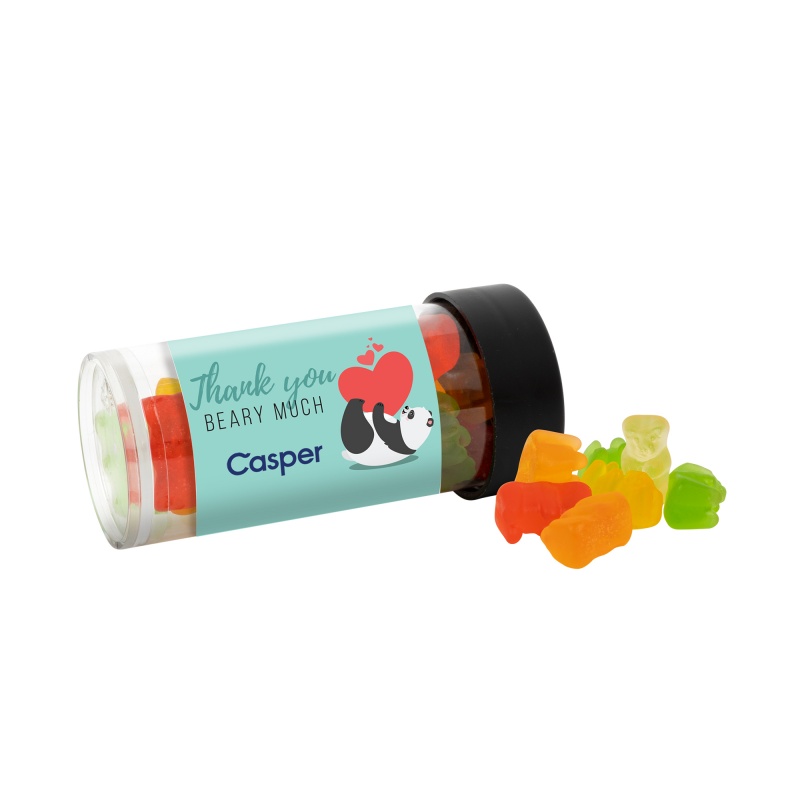 Clever Candy Small 3" Candy Tube with Gummy Bears