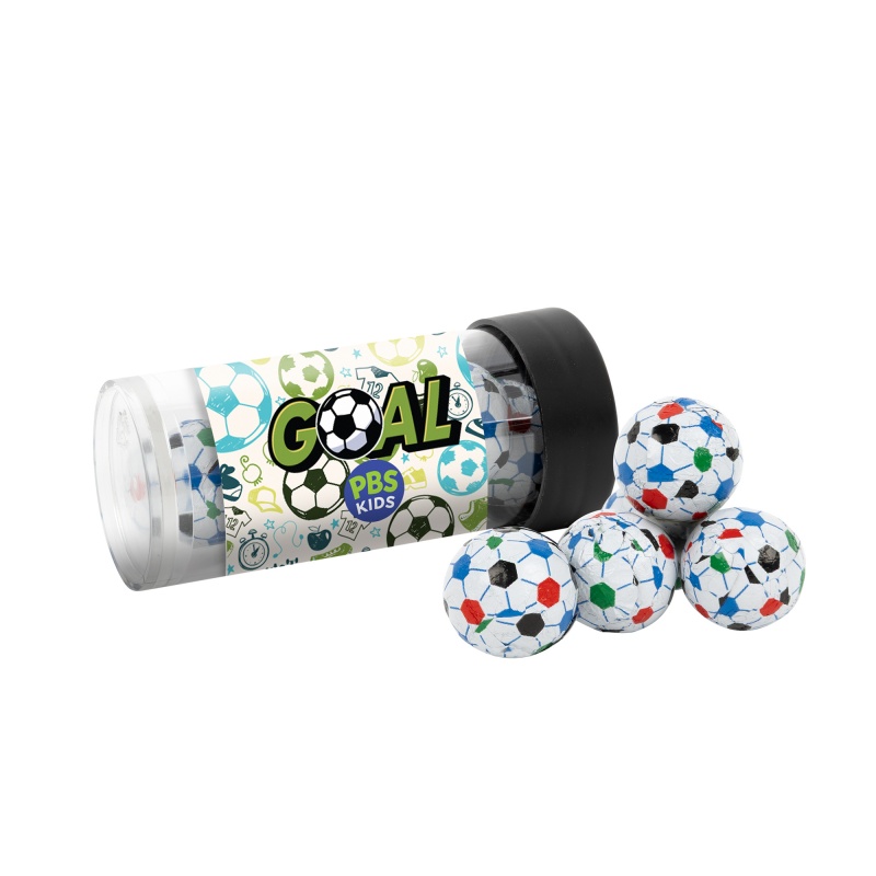 Tube with Choc Soccer Balls