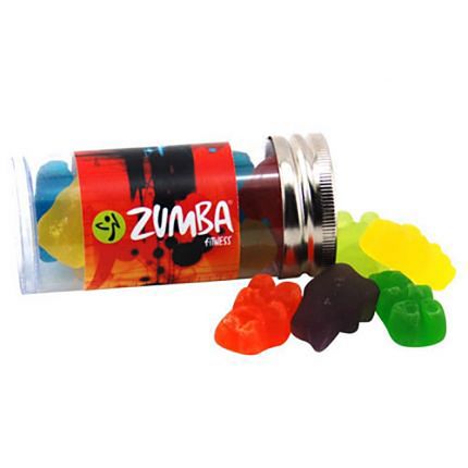 Clever Candy Small 3" Candy Tube with Gummy Bears