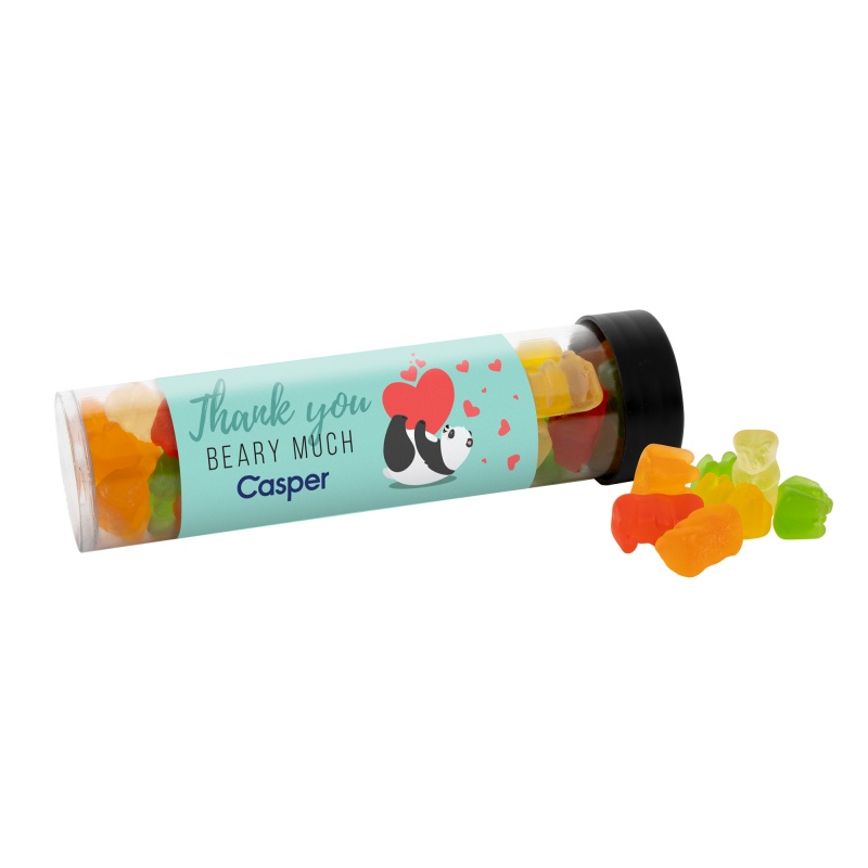 Clever Candy Medium 5" Candy Tube with Gummy Bears