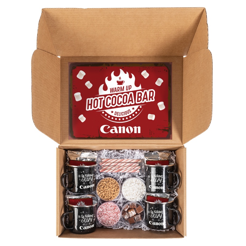 Hot Cocoa Bar Kit with 4 Mugs